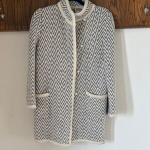 Sage Cream and Black Knit Label Sweater